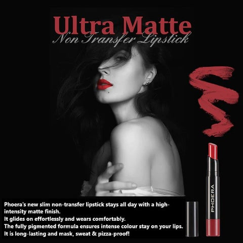 Phoera Ultra Matte Non Transfer Lipstick