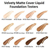 Phoera Velvety Matte Cover Liquid Foundation Testers