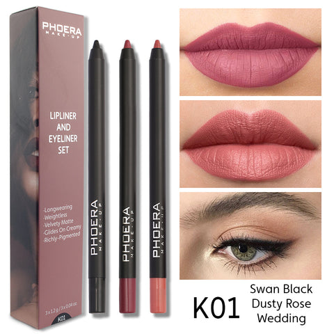 Phoera Lipliner & Eyeliner Kit